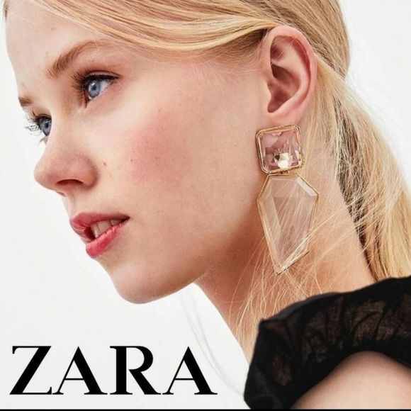 Zara Jewelry - New! Zara Jeweled Glass Earrings